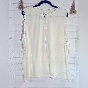 Time and Tru size XXXL (22) White Sleeveless Blouse